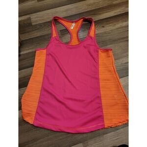 Soffe orange/pink racerback Tank Top women's Size M